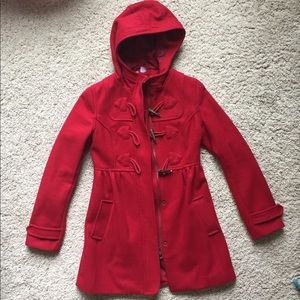 Red H&M Toggle Coat Size 4